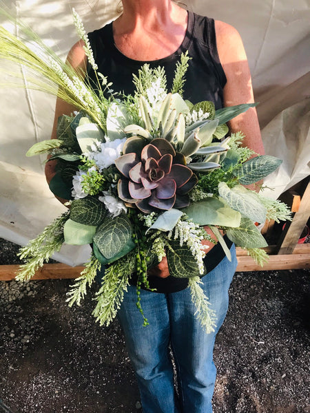 Succulent Wedding Bouquet