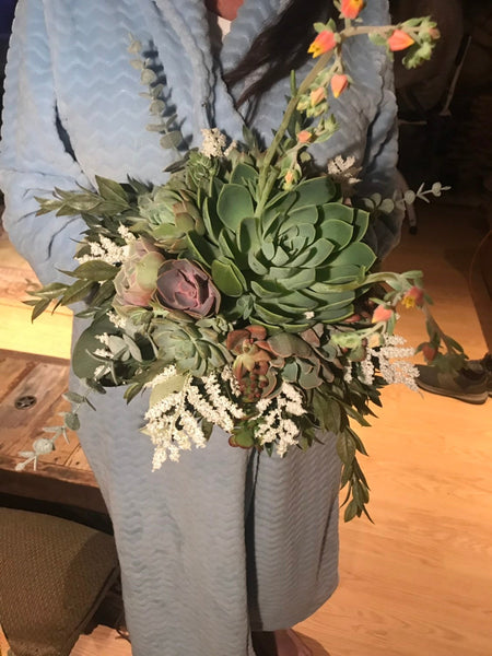 Succulent Bouquet | Bridal Bouquet | Live Succulent Bouquet | Wedding Bouquet