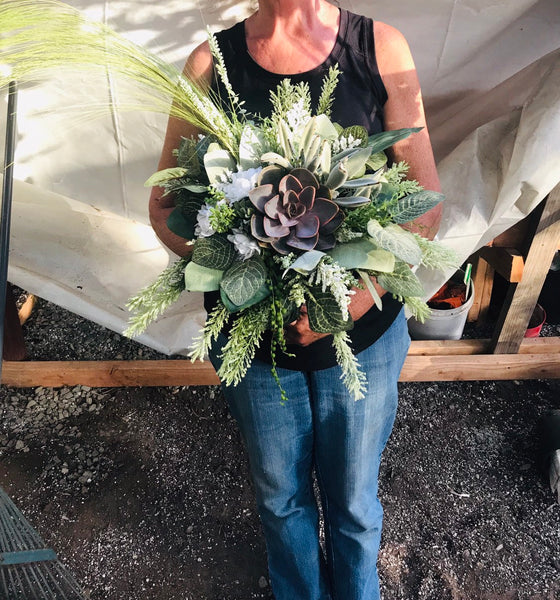 Succulent Wedding Bouquet