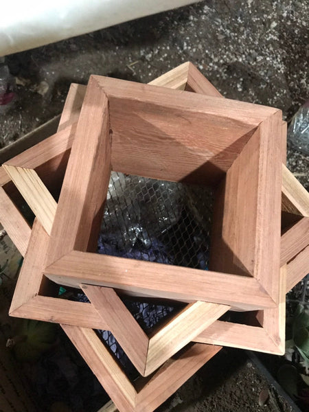 Geometric tiered succulent planter without plants . Succulent planter | planter with drainge | centerpiece planter