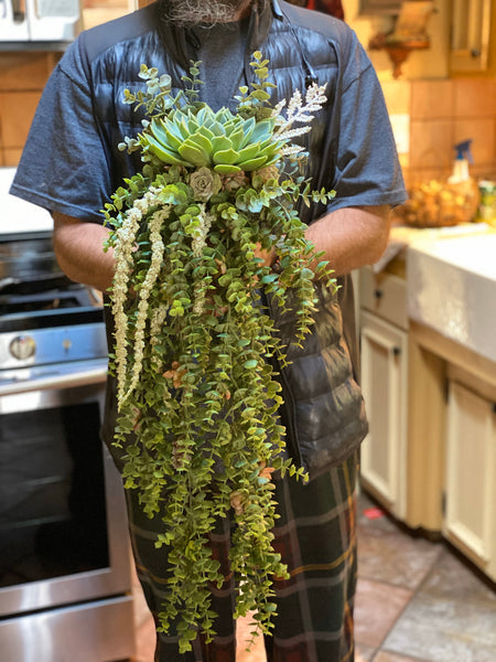 Large Succulent filled bouquet |bride|bouquet|weddings |centerpieces |bridal|live succulents|