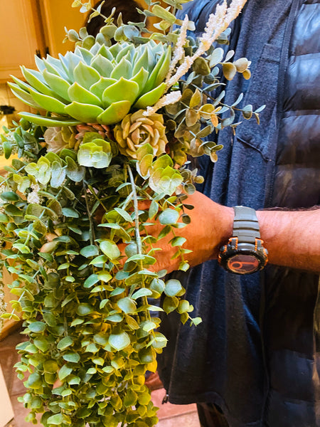 Large Succulent filled bouquet |bride|bouquet|weddings |centerpieces |bridal|live succulents|