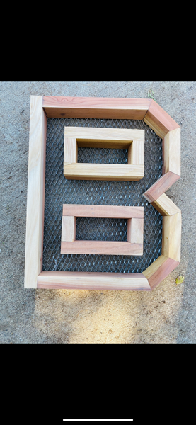 8 inch A-Z succulent monogram letter arrangement